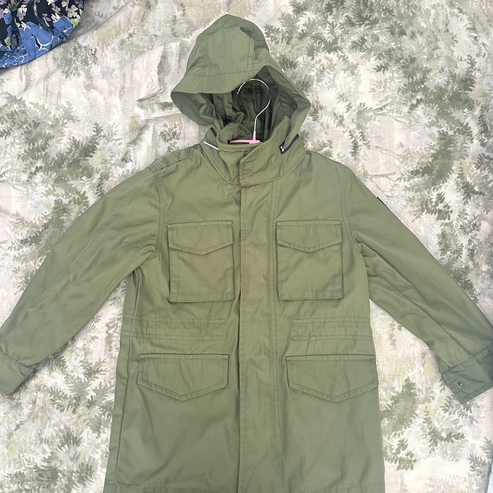 Zadig & Voltaire Green Military Field Jacket with Durable Fabric